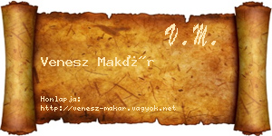 Venesz Makár névjegykártya